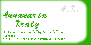 annamaria kraly business card